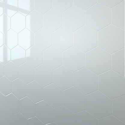 White Hexagon Wall Panel