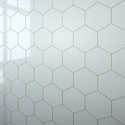 White Hexagon Wall Panel