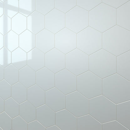White Hexagon Wall Panel