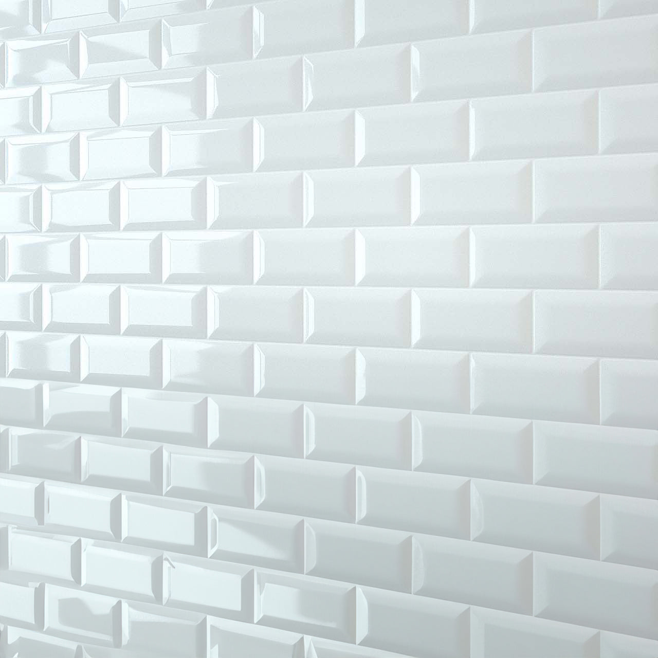 White Bevel Metro Wall Panel