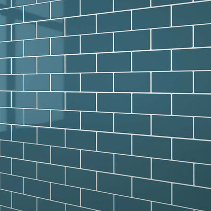 Teal Blue Flat Metro Wall Panel