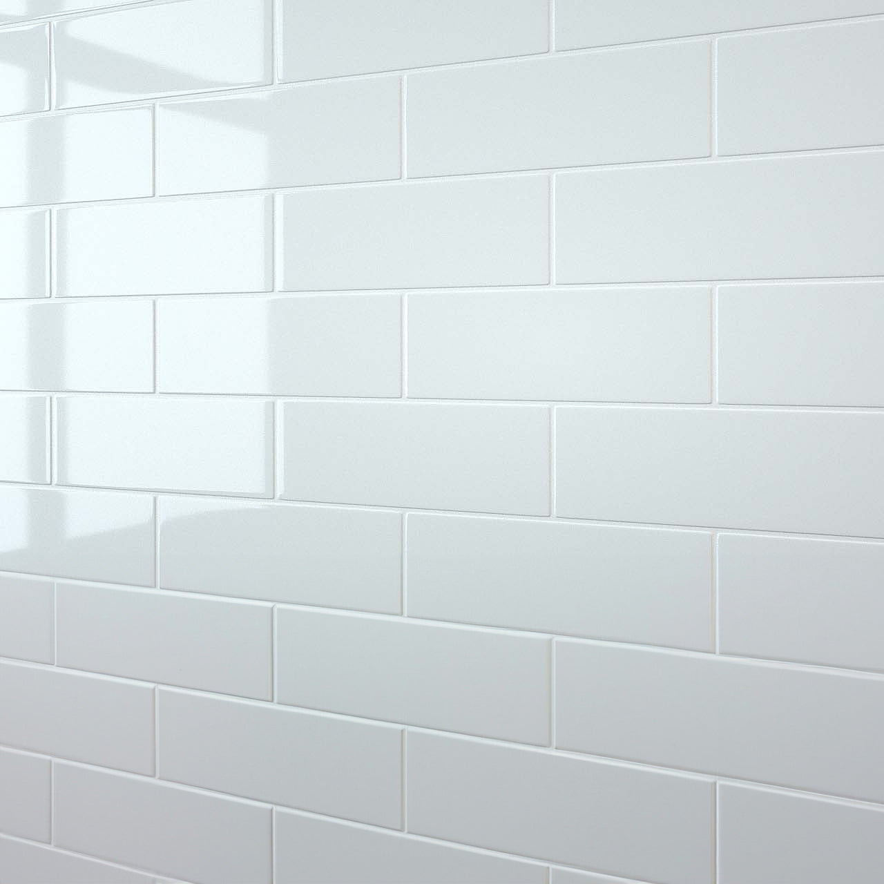 White Large Brick Wall Panel