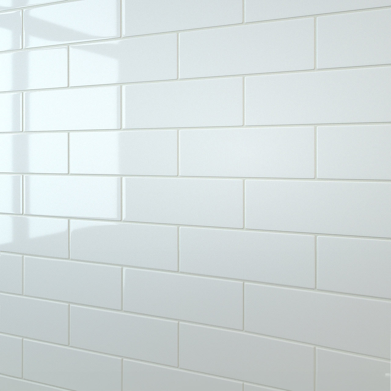 White Large Brick Wall Panel