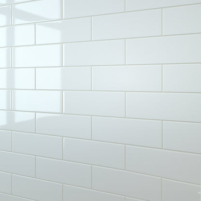 White Large Brick Wall Panel