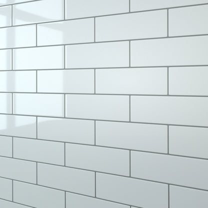 White Large Brick Wall Panel
