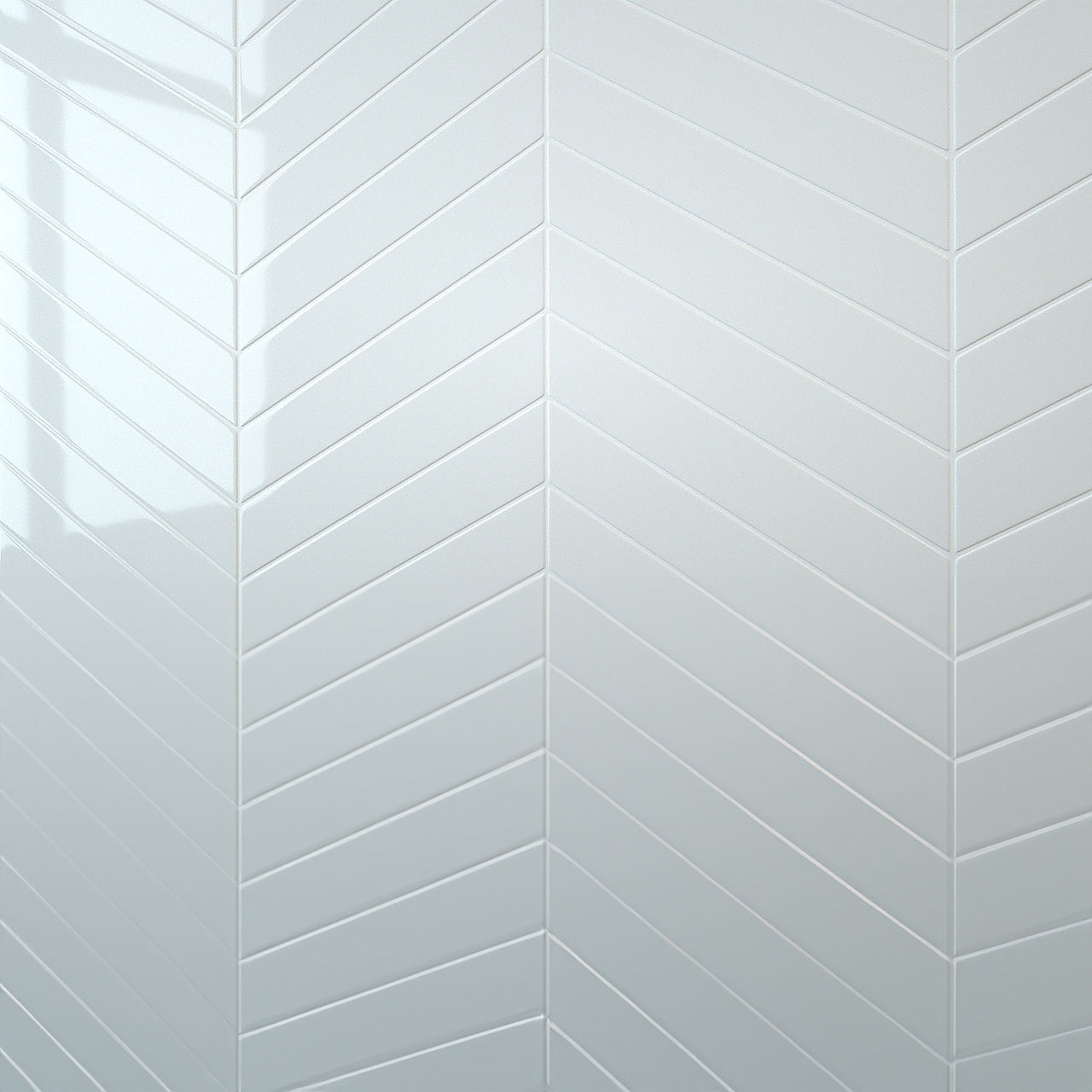 White Chevron Wall Panel