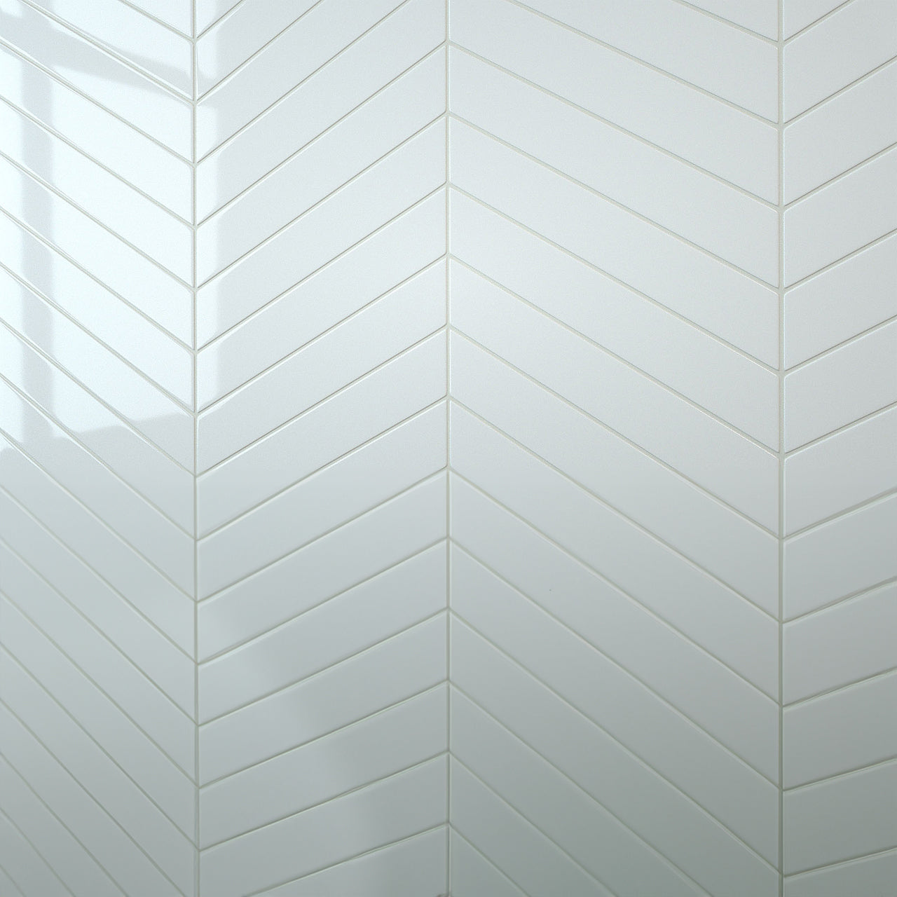 White Chevron Wall Panel