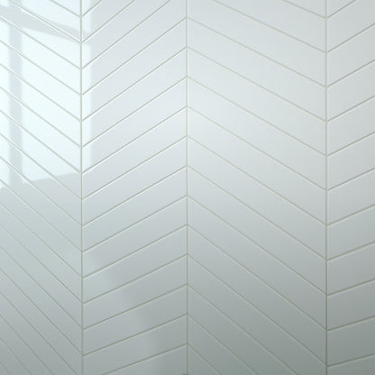 White Chevron Wall Panel
