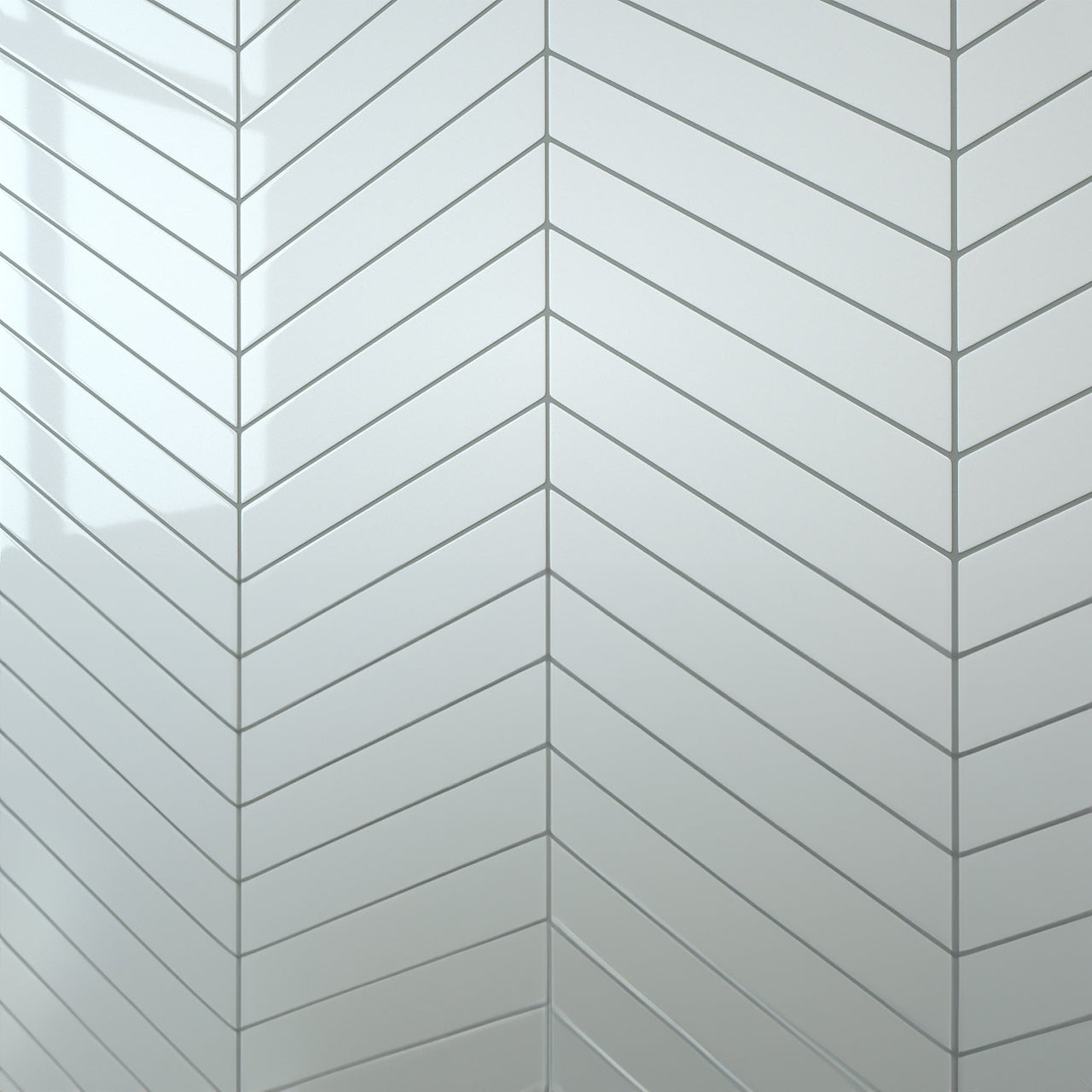 White Chevron Wall Panel