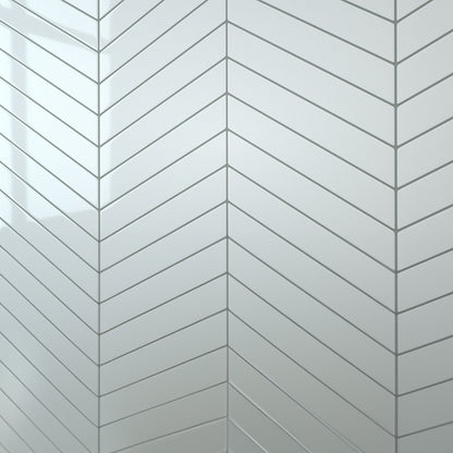 White Chevron Wall Panel