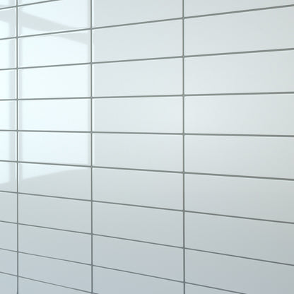 White Large Linear Wall Panel