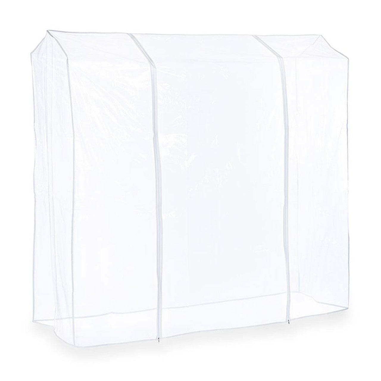 Clear Clothes Rail Cover Double Zip