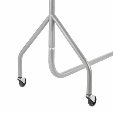 2-Tier Silver Heavy-Duty Clothes Rail