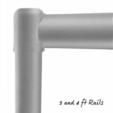 2-Tier Silver Heavy-Duty Clothes Rail