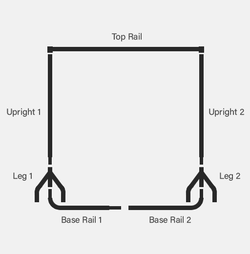 5ft/6ft - Chrome/Parallel/With Shelves