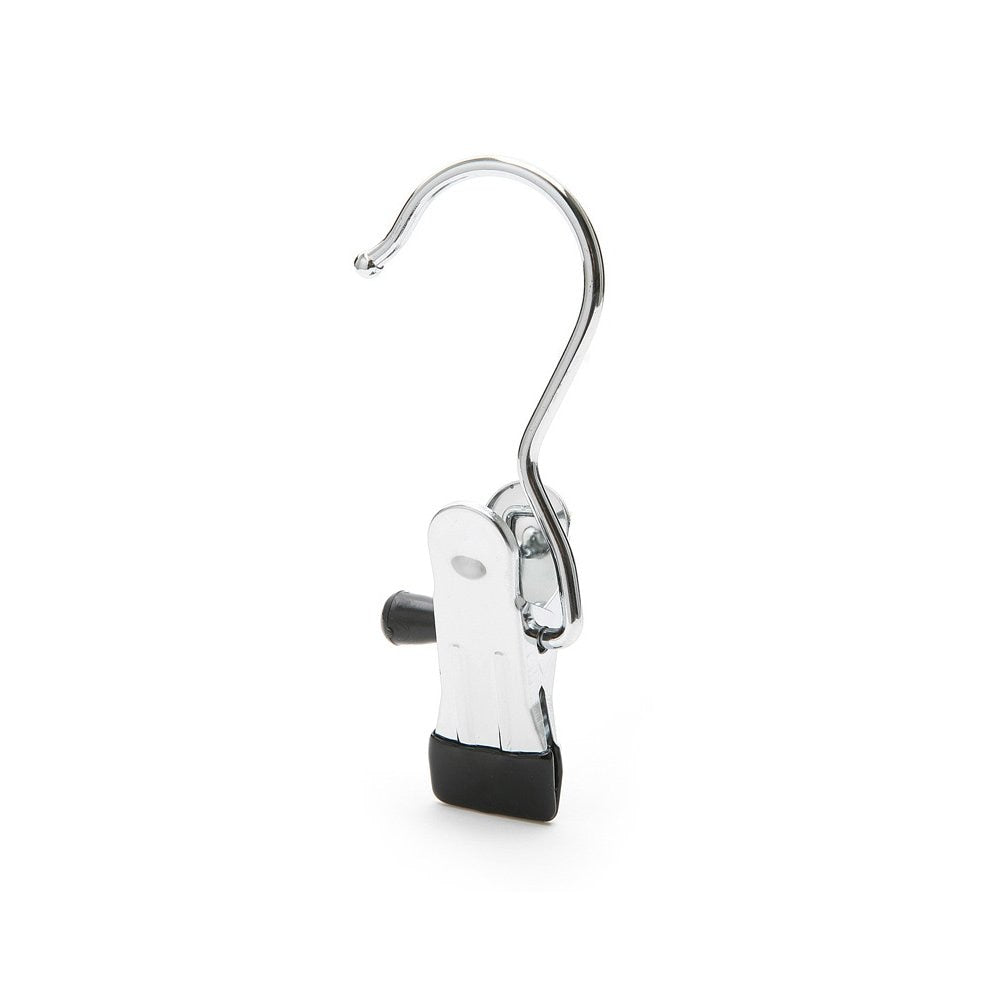 Pack of Chrome Metal Non-Slip Single Clip Hangers