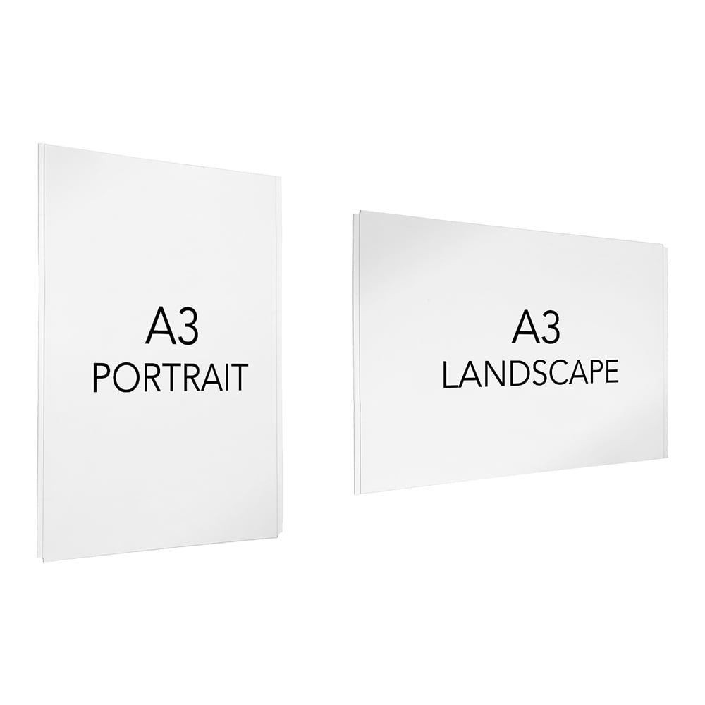 Easy Access Poster Holder - A3 - Cable or Wall-Mounted