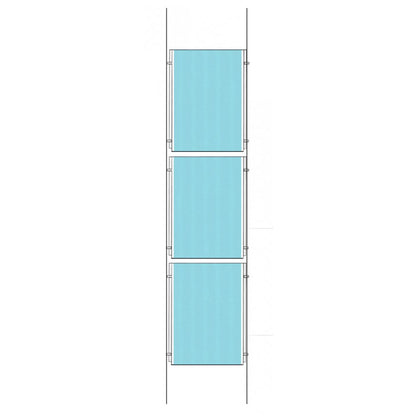 Chrome Ceiling-to-Floor Cable Display Kit - A4 Portrait