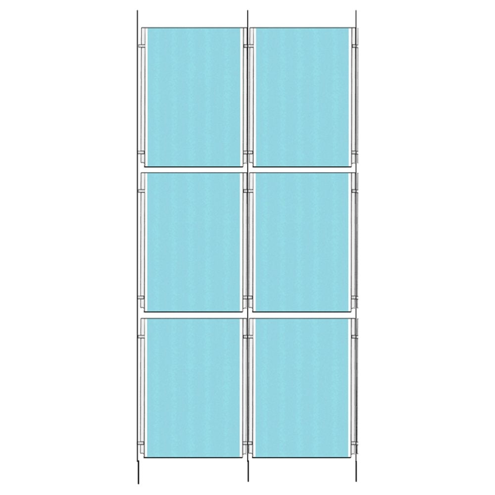 Chrome Ceiling-to-Floor Cable Display Kit - A4 Portrait
