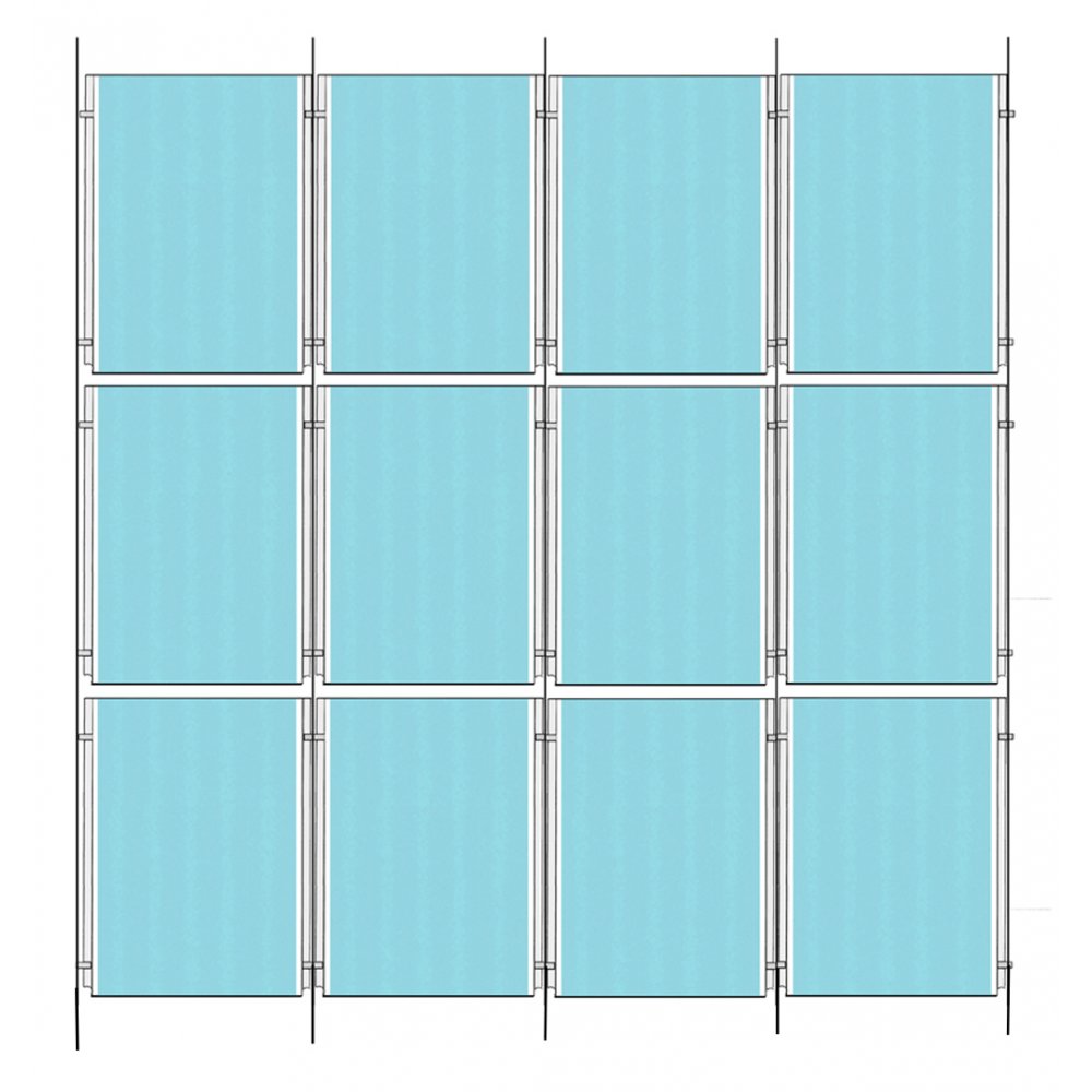 Chrome Ceiling-to-Floor Cable Display Kit - A4 Portrait