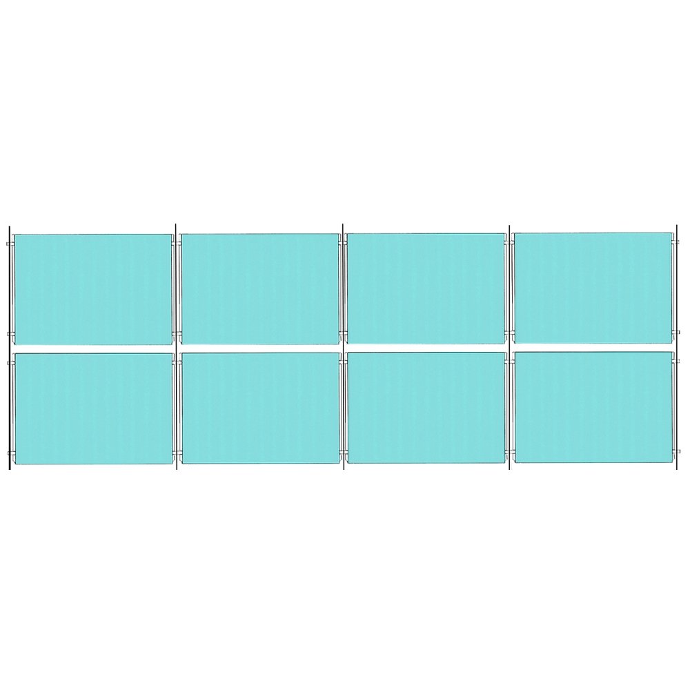 Chrome Ceiling-to-Floor Cable Display Kit - A2 Landscape