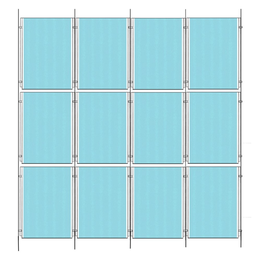 Chrome Wall-Mounted Cable Display Kit - A4 Portrait