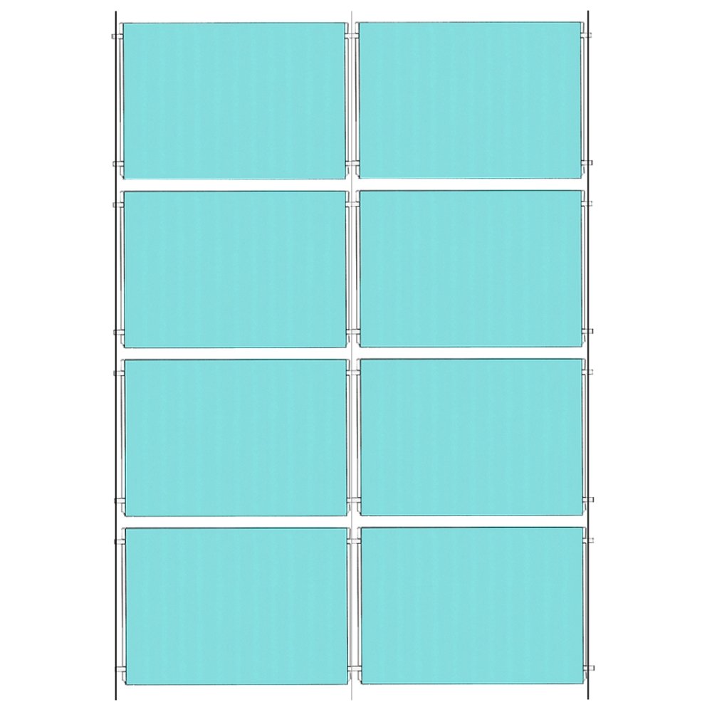Chrome Wall-Mounted Cable Display Kit - A4 Landscape