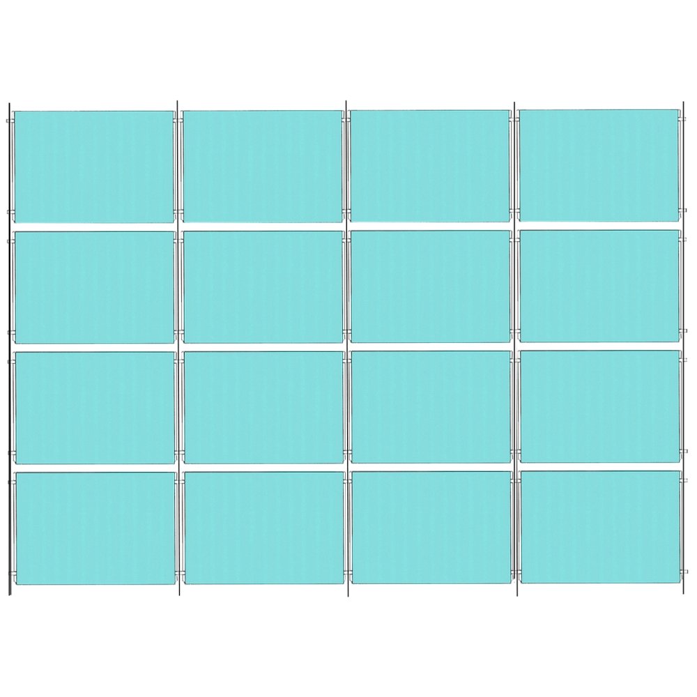 Chrome Wall-Mounted Cable Display Kit - A4 Landscape
