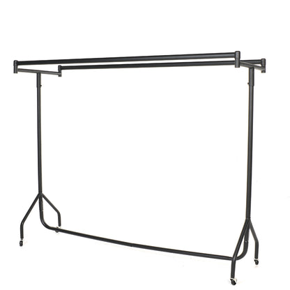 Parallel Black Heavy-Duty Clothes Rail