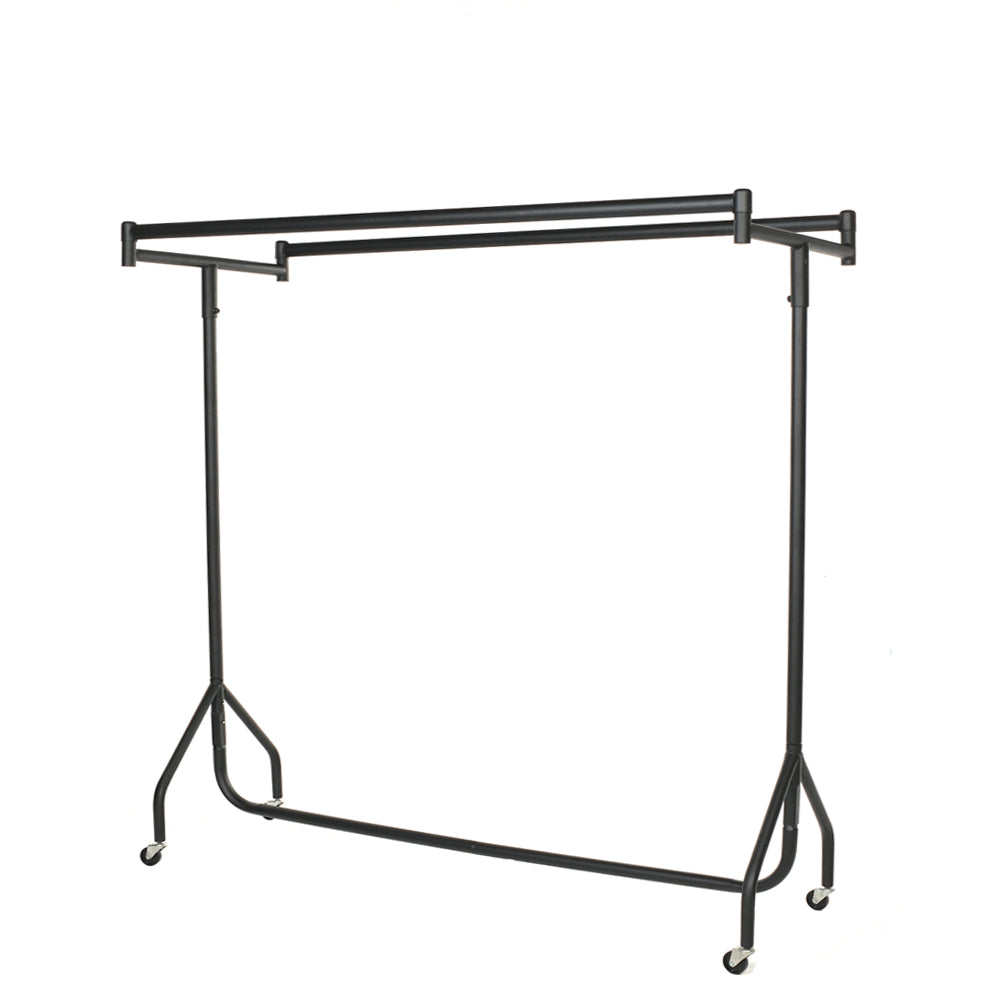 Parallel Black Heavy-Duty Clothes Rail