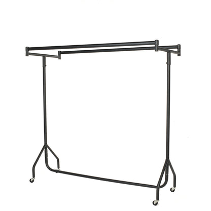 Parallel Black Heavy-Duty Clothes Rail