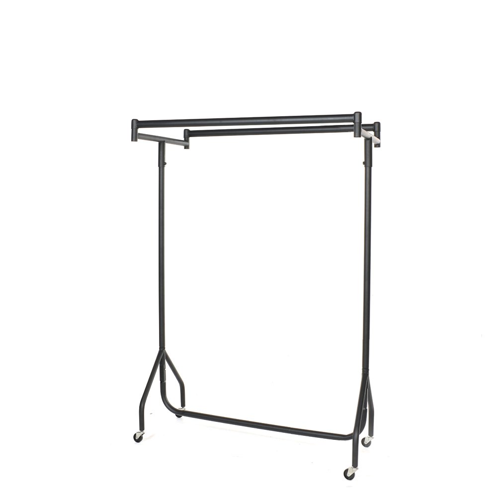 Parallel Black Heavy-Duty Clothes Rail