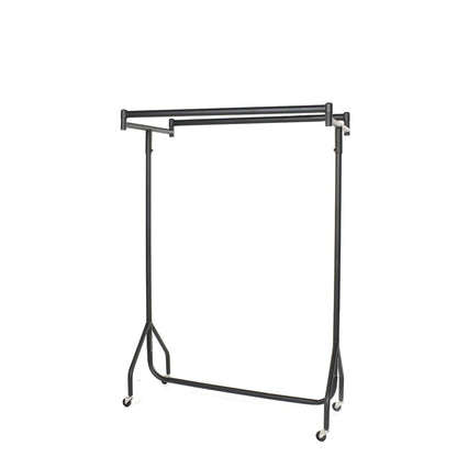Parallel Black Heavy-Duty Clothes Rail