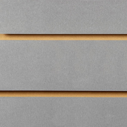 Silver Slatwall Panel - 100mm Centres - 18mm MDF