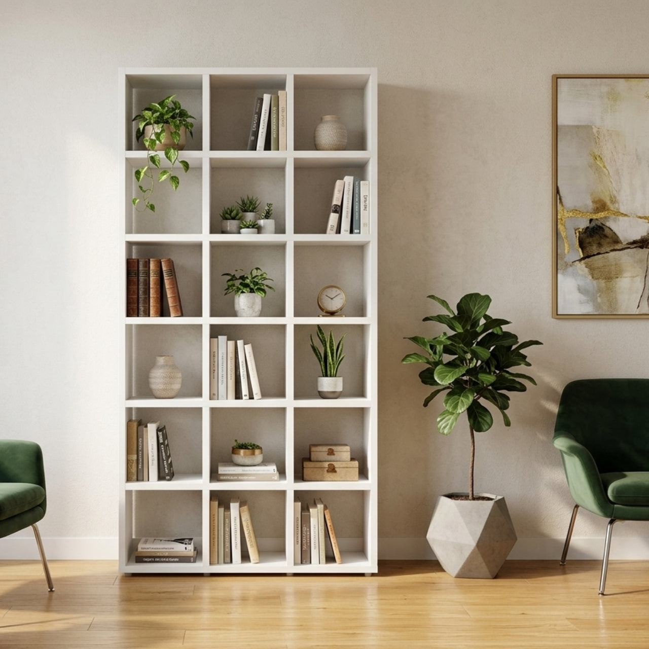 Cube Bookshelf Display Unit - 3 x 6