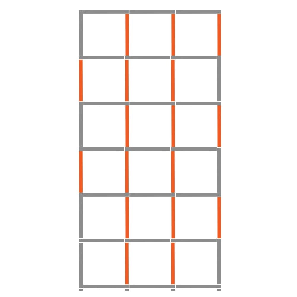 Cube Bookshelf Display Unit - 3 x 6