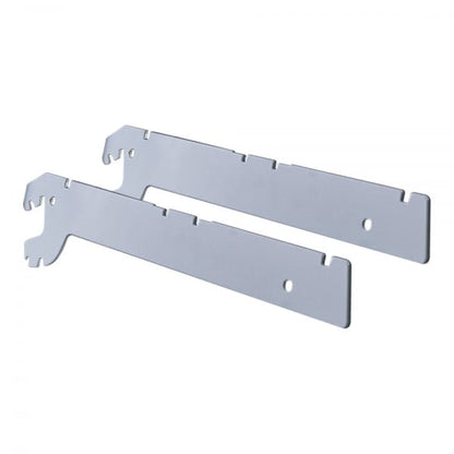 Silver Pair of Shelf Brackets for Retail Shelving Units