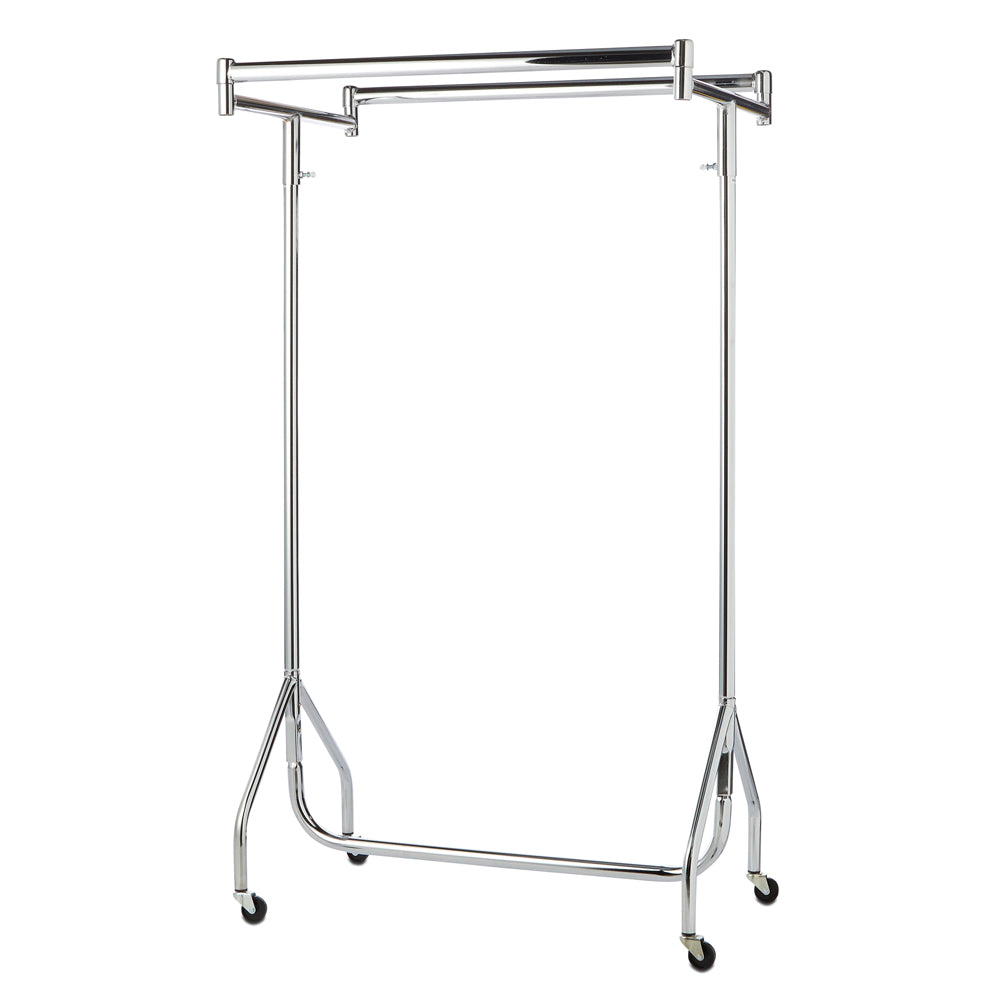 Parallel Chrome Heavy-Duty Clothes Rail