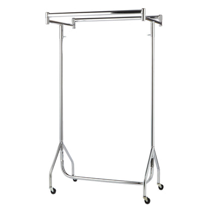 Parallel Chrome Heavy-Duty Clothes Rail
