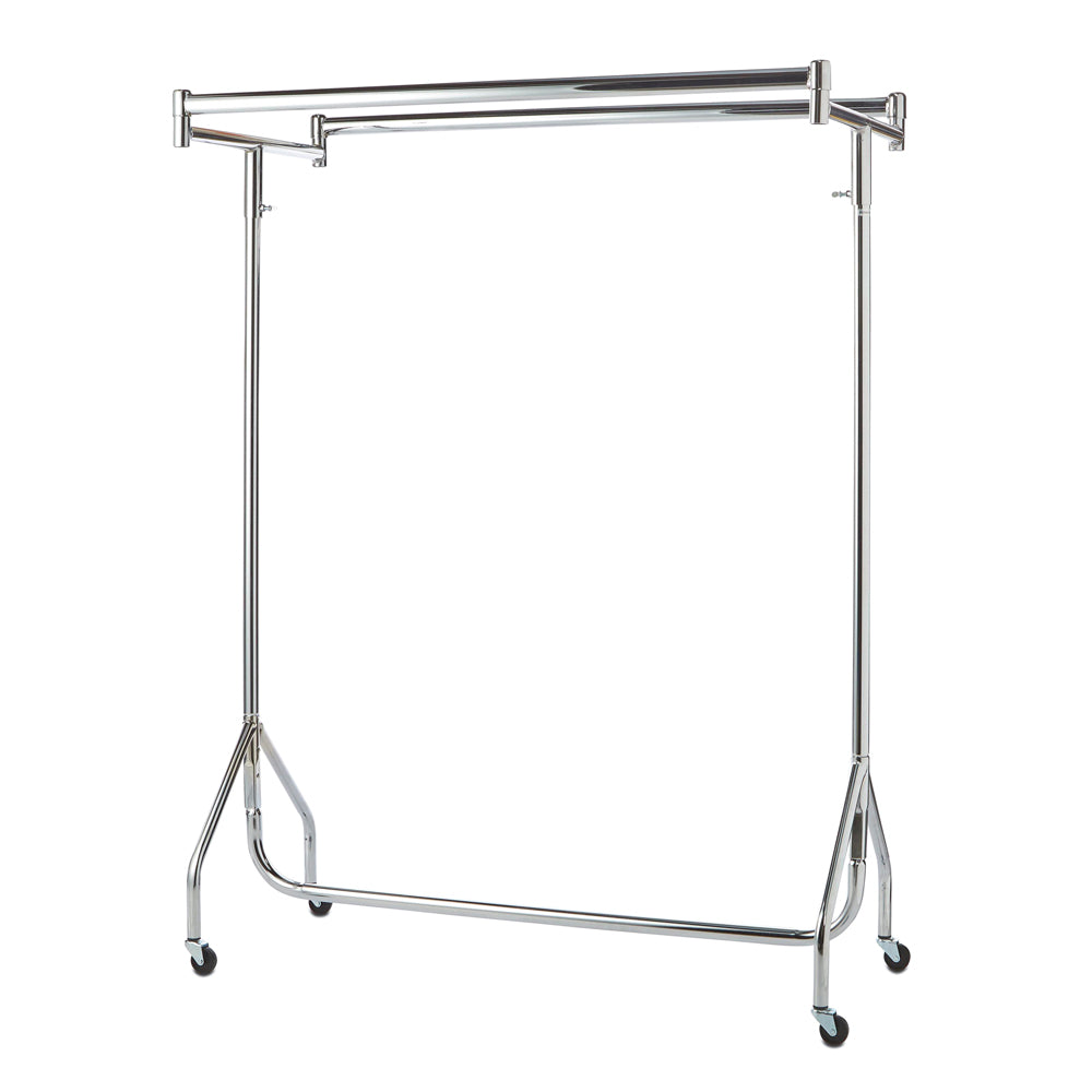 Parallel Chrome Heavy-Duty Clothes Rail