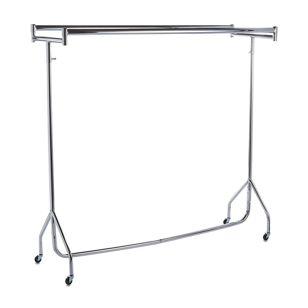 Parallel Chrome Heavy-Duty Clothes Rail