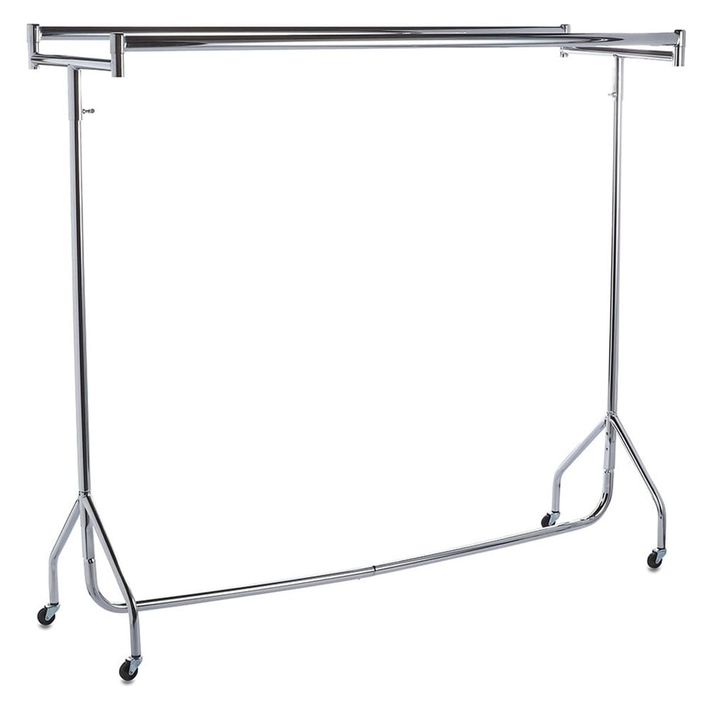 Parallel Chrome Heavy-Duty Clothes Rail