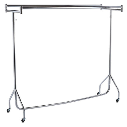 Parallel Chrome Heavy-Duty Clothes Rail