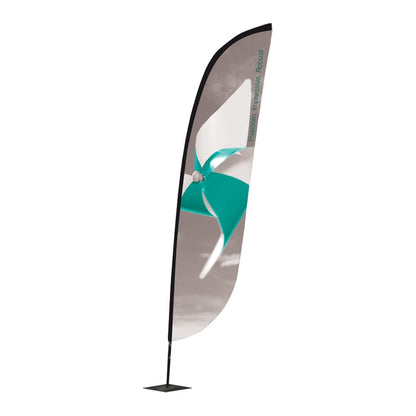 Crest Flag With Pole And Cross Base - Graphic Area H3000 x W600mm