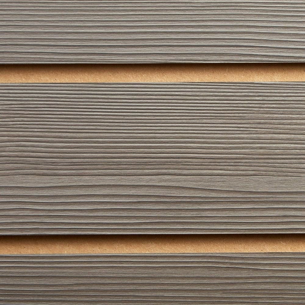 Pino Grey Slatwall Panel - 100mm Centres - 18mm MDF