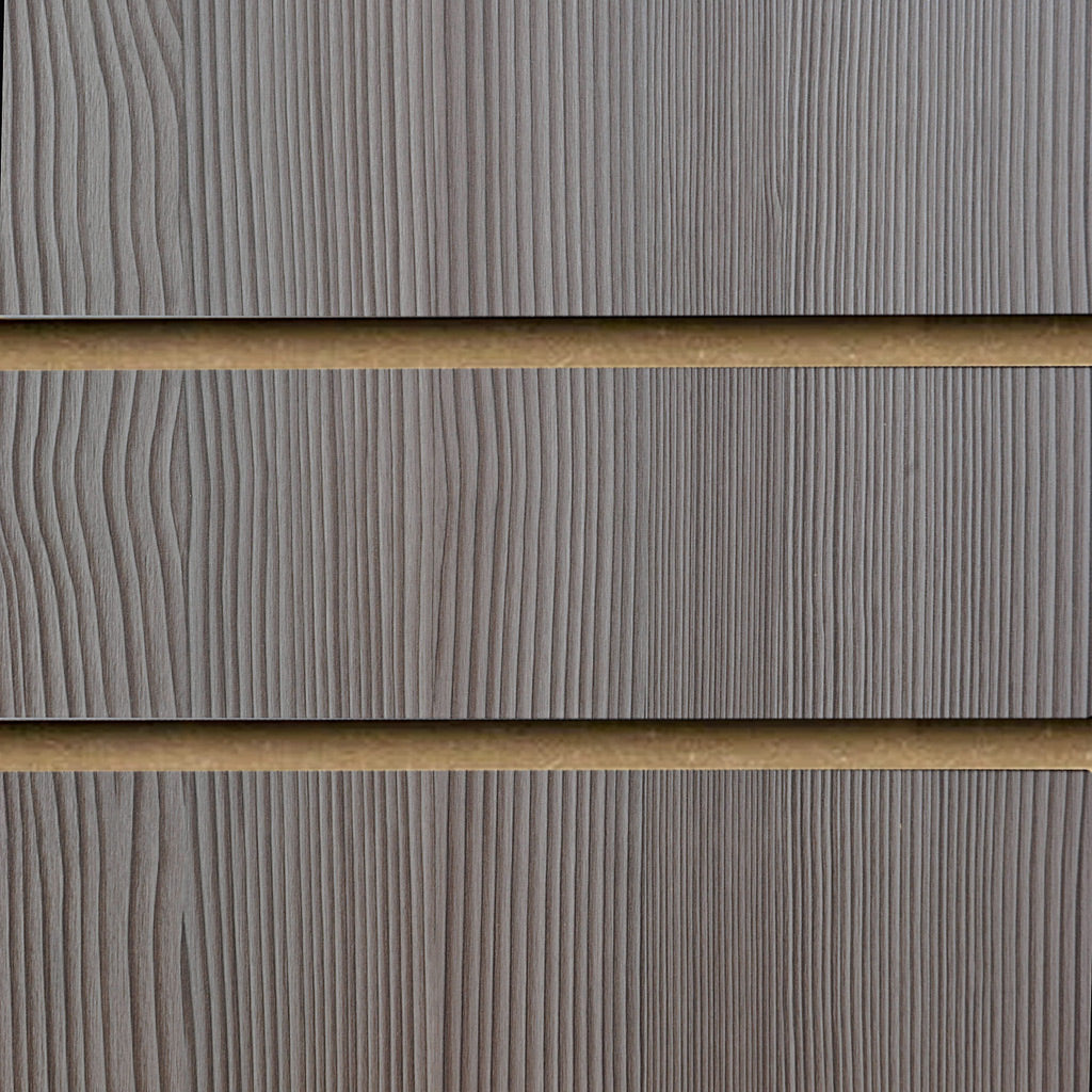 Pino Grey Slatwall Panel - 100mm Centres - 18mm MDF
