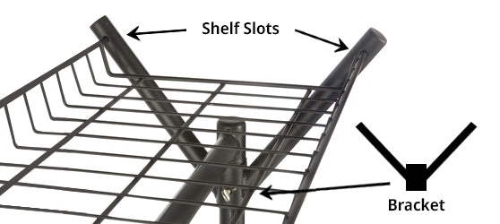 Fit the 'Y' Bracket and Top Wire Shelf
