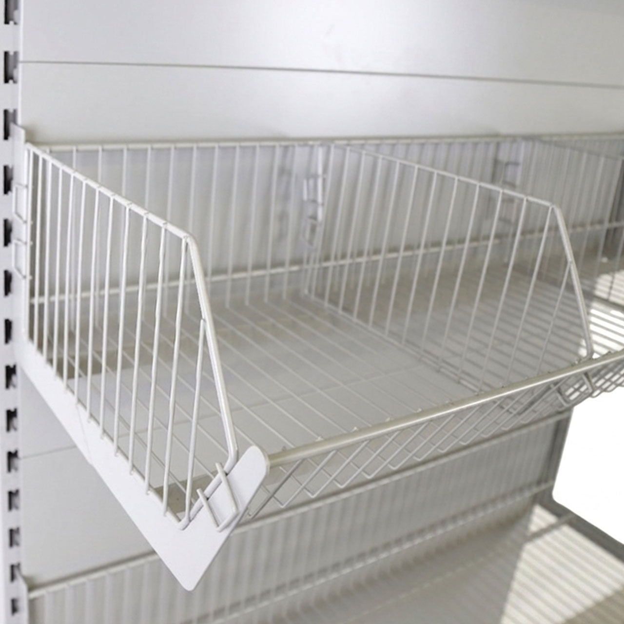 Silver Wire Basket & Brackets for Retail Shelving Units