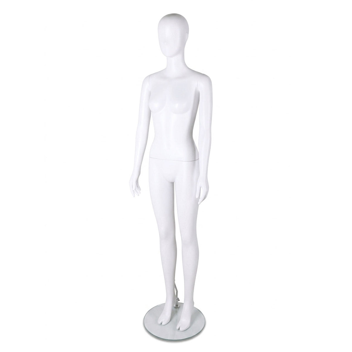 Essentials Female Matt White Semi-Abstract Mannequin - Eco-Friendly Plastic