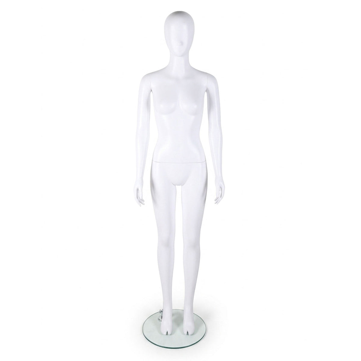 Essentials Female Matt White Semi-Abstract Mannequin - Eco-Friendly Plastic
